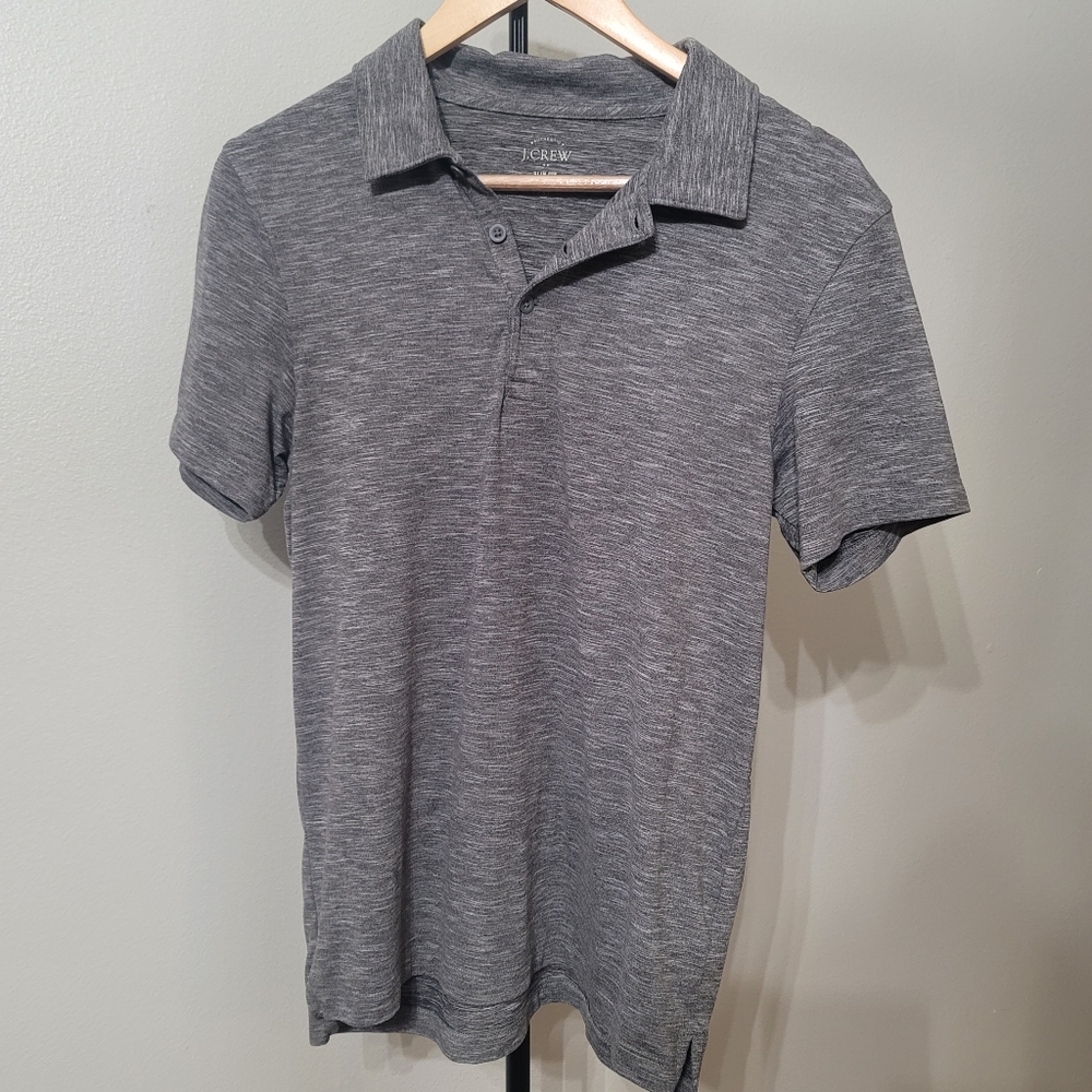 J Crew Mens Light Gray Polo